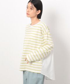 ボーダーバックフレア 長袖Ｔシャツ