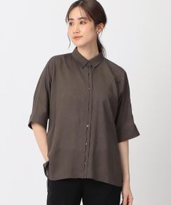 COMME CA ISM / コムサイズム シャツ・ブラウス | レーヨンリネン ドルマンスリーブ 5分袖シャツ