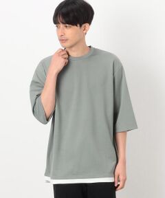 フェイクレイヤード 七分袖 Ｔシャツ