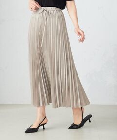 COMME CA ISM / コムサイズム ロング・マキシ丈スカート | 【セットアップ対応】麻調ポリエステル　プリーツスカート