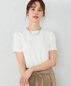 リブ半袖Tシャツ