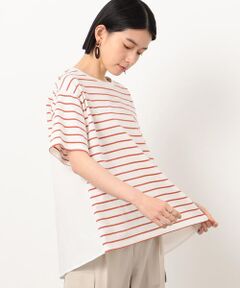 ボーダー　バックフレアＴシャツ