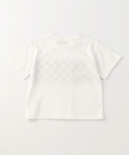 COMME CA ISM / コムサイズム Tシャツ | フラッグチェック柄プリント 半袖Ｔシャツ | 詳細1