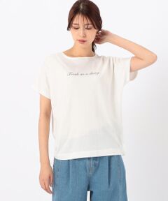 速乾 箔プリント ロゴ 半袖Ｔシャツ