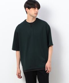 フェイクレイヤード キーネックＴシャツ