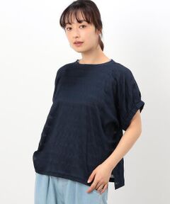 シアーボーダー　ドルマンスリーブＴシャツ