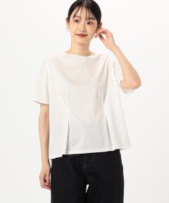 綿混 タック Tシャツ