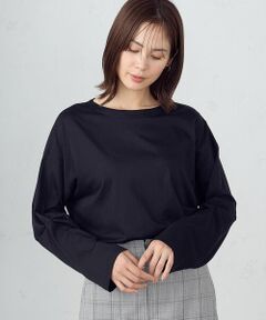 袖デザイン クロップドＴシャツ（長袖）