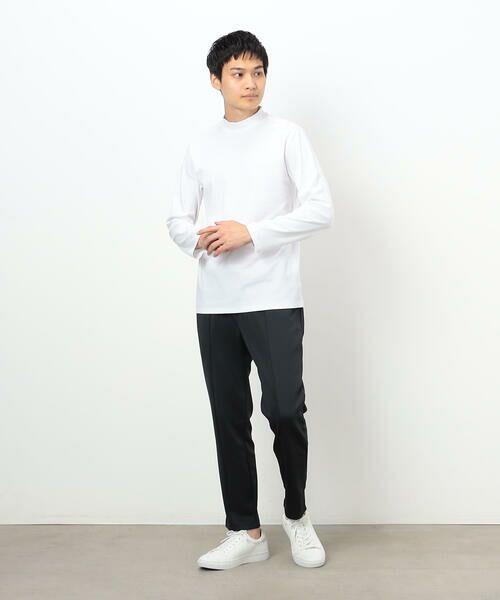 COMME CA ISM / コムサイズム Tシャツ | コットンスムース モックネックTシャツ (長袖) | 詳細1