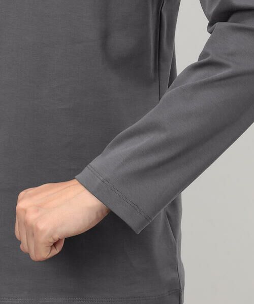 COMME CA ISM / コムサイズム Tシャツ | コットンスムース モックネックTシャツ (長袖) | 詳細17