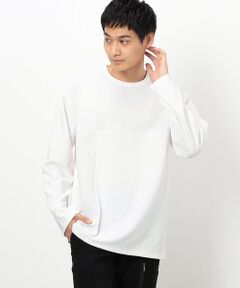 ジャカードコンビ パッチワーク デザインＴシャツ（長袖）