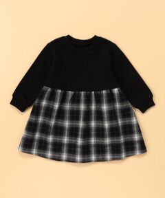 COMME CA ISM / コムサイズム ベビー・キッズグッズ | オンブレーチェック使い ワンピース(ベビーサイズ)