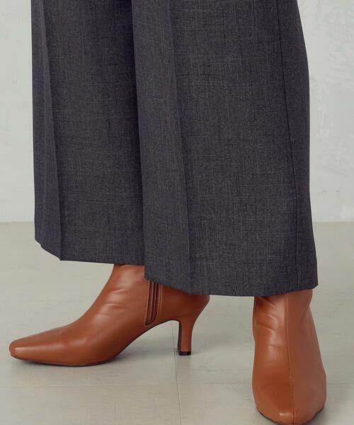 COMME CA ISM / コムサイズム その他パンツ | シャンブレー センタープレス ワイドパンツ | 詳細17