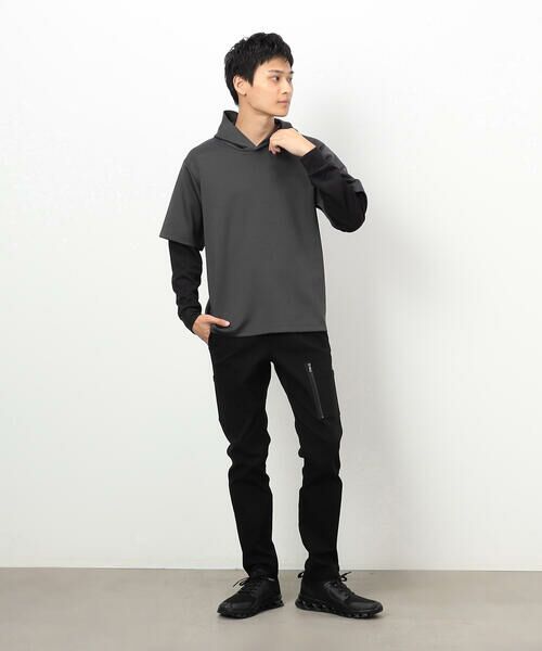 COMME CA ISM / コムサイズム パーカー | ミリタリー フェイクレイヤード フードパーカー | 詳細9
