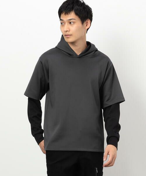 COMME CA ISM / コムサイズム パーカー | ミリタリー フェイクレイヤード フードパーカー | 詳細10