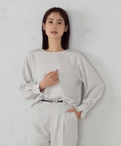 COMME CA ISM / コムサイズム シャツ・ブラウス | 【セットアップ対応】ポリエステルツイル　パールボタンブラウス