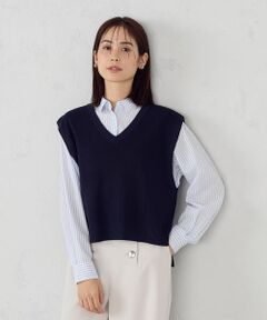 COMME CA ISM / コムサイズム ベスト | Vネックニットベスト