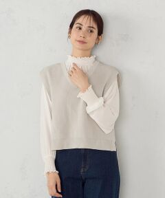 COMME CA ISM / コムサイズム ベスト | Vネックニットベスト