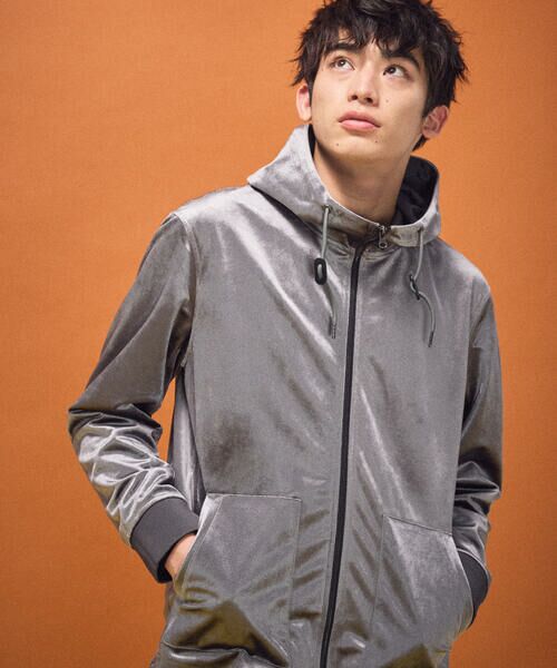 COMME CA ISM / コムサイズム ブルゾン | ベロアジャージ ジップアップブルゾン | 詳細15