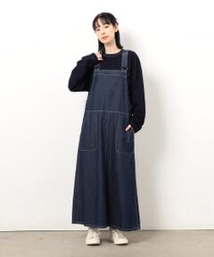 COMME CA ISM / コムサイズム ロング・マキシ丈ワンピース | デニムジャンパースカート