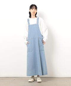 COMME CA ISM / コムサイズム ロング・マキシ丈ワンピース | デニムジャンパースカート