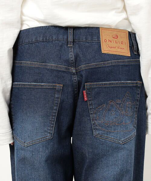 COMME CA ISM / コムサイズム デニムパンツ | ストレッチデニムストレートパンツ ONIGIRI ステッチ刺しゅう | 詳細11