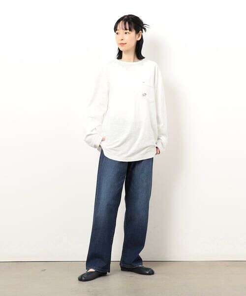 COMME CA ISM / コムサイズム デニムパンツ | ストレッチデニムストレートパンツ ONIGIRI ステッチ刺しゅう | 詳細2