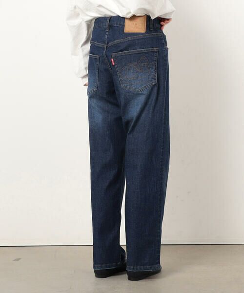 COMME CA ISM / コムサイズム デニムパンツ | ストレッチデニムストレートパンツ ONIGIRI ステッチ刺しゅう | 詳細4