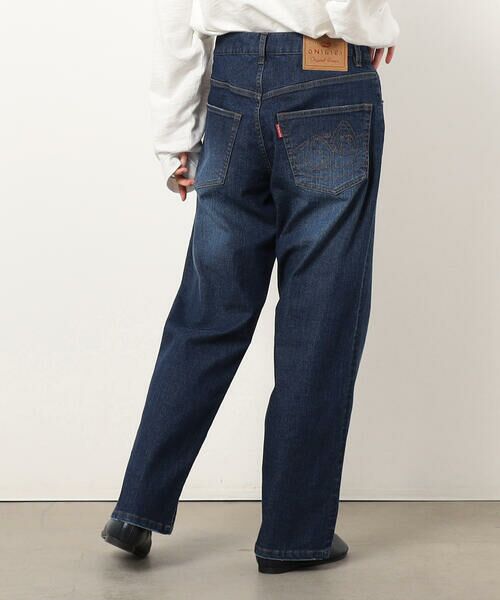 COMME CA ISM / コムサイズム デニムパンツ | ストレッチデニムストレートパンツ ONIGIRI ステッチ刺しゅう | 詳細5