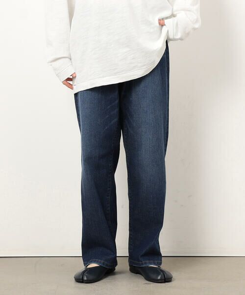 COMME CA ISM / コムサイズム デニムパンツ | ストレッチデニムストレートパンツ ONIGIRI ステッチ刺しゅう | 詳細6