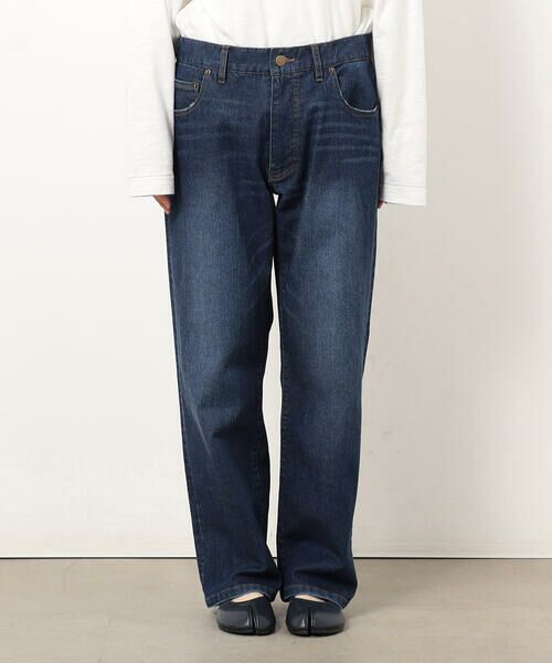 COMME CA ISM / コムサイズム デニムパンツ | ストレッチデニムストレートパンツ ONIGIRI ステッチ刺しゅう | 詳細7