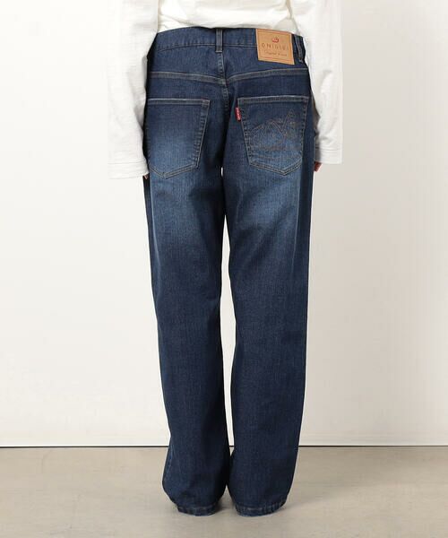 COMME CA ISM / コムサイズム デニムパンツ | ストレッチデニムストレートパンツ ONIGIRI ステッチ刺しゅう | 詳細9