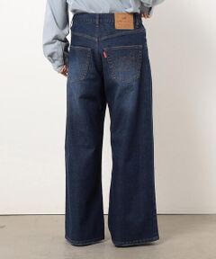COMME CA ISM / コムサイズム デニムパンツ | ストレッチデニムワイドパンツ ONIGIRI ステッチ刺しゅう