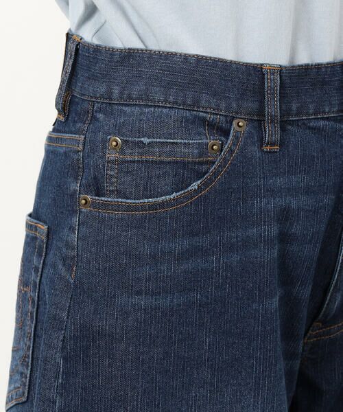 COMME CA ISM / コムサイズム デニムパンツ | ストレッチデニムワイドパンツ ONIGIRI ステッチ刺しゅう | 詳細12