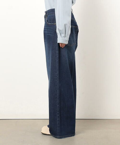 COMME CA ISM / コムサイズム デニムパンツ | ストレッチデニムワイドパンツ ONIGIRI ステッチ刺しゅう | 詳細7