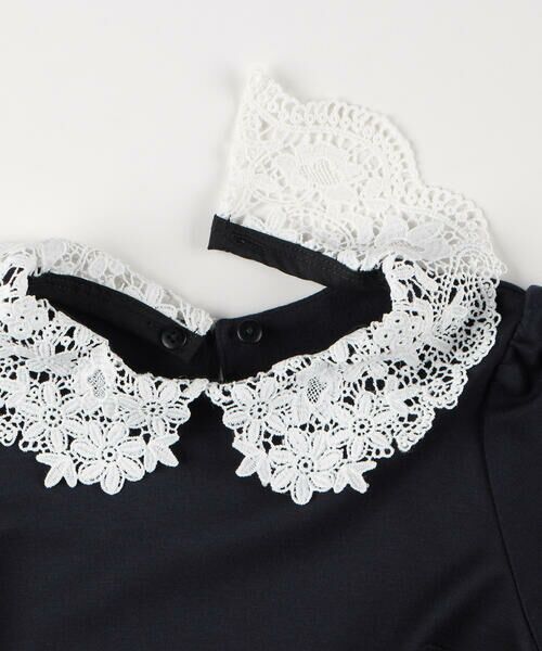 COMME CA ISM / コムサイズム ロング・マキシ丈ワンピース | フォーマル レース襟付きポンチ ワンピース(100-130cm) | 詳細11