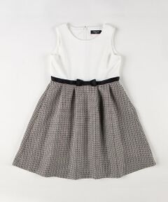 COMME CA ISM / コムサイズム ロング・マキシ丈ワンピース | フォーマル ドッキングウエストリボンワンピース(140-160cm)