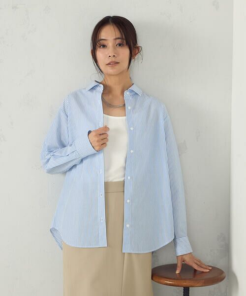 COMME CA ISM/コムサイズム ストライプシャツ サックス M COMME CA ISM/コムサイズム ストライプシャツ サックス M