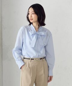 COMME CA ISM / コムサイズム シャツ・ブラウス | ポリエステルコットンブロード　ボウタイブラウス