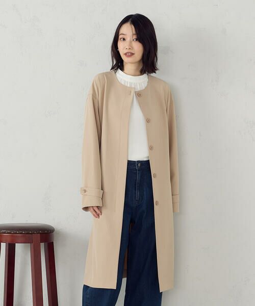COMME CA ISM / コムサイズム トレンチコート | ノーカラーコート | 詳細1