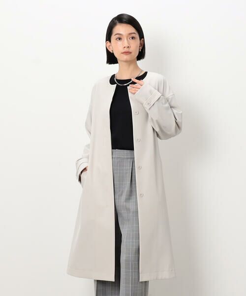 COMME CA ISM / コムサイズム トレンチコート | ノーカラーコート | 詳細15