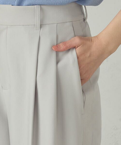 COMME CA ISM / コムサイズム その他パンツ | ストレッチツイル サイドライン ハイウエストワイドパンツ | 詳細12