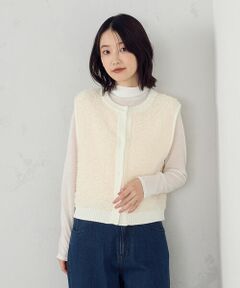 COMME CA ISM / コムサイズム ベスト | 前後２ＷＡＹ　ツイードニットベスト