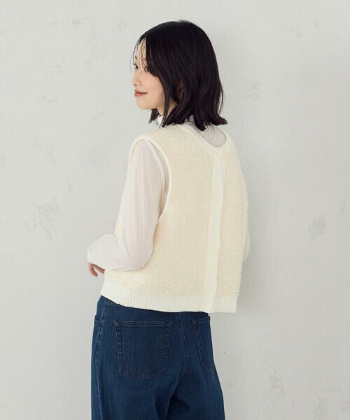 COMME CA ISM / コムサイズム ベスト | 前後２ＷＡＹ　ツイードニットベスト | 詳細5