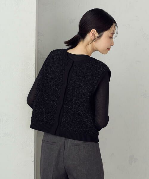 COMME CA ISM / コムサイズム ベスト | 前後２ＷＡＹ　ツイードニットベスト | 詳細14