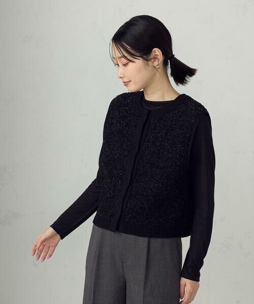 COMME CA ISM / コムサイズム ベスト | 前後２ＷＡＹ　ツイードニットベスト | 詳細15