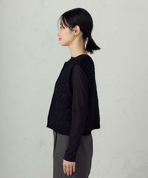 COMME CA ISM / コムサイズム ベスト | 前後２ＷＡＹ　ツイードニットベスト | 詳細18