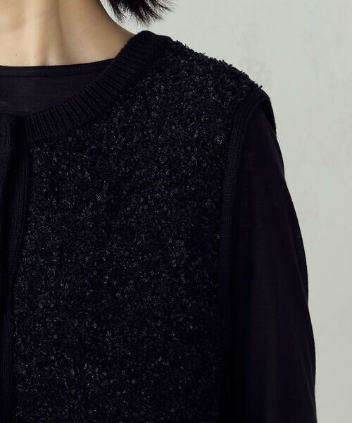 COMME CA ISM / コムサイズム ベスト | 前後２ＷＡＹ　ツイードニットベスト | 詳細21