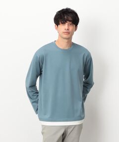 COMME CA ISM / コムサイズム Tシャツ | ストレッチポンチ フェイクレイヤードＴシャツ