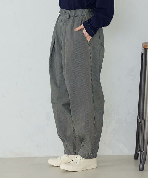 COMME CA ISM / コムサイズム その他パンツ | ヒッコリー＆ツイル　テーパードパンツ | 詳細6